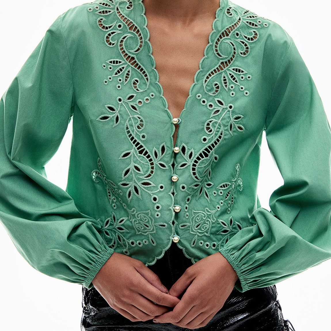 Camisa Tricoline Rechelieu Paulina