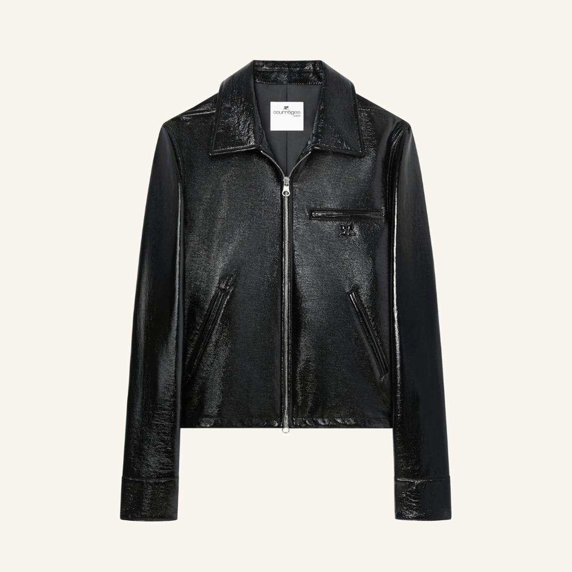 Jaqueta Officer Vinyl Courrèges