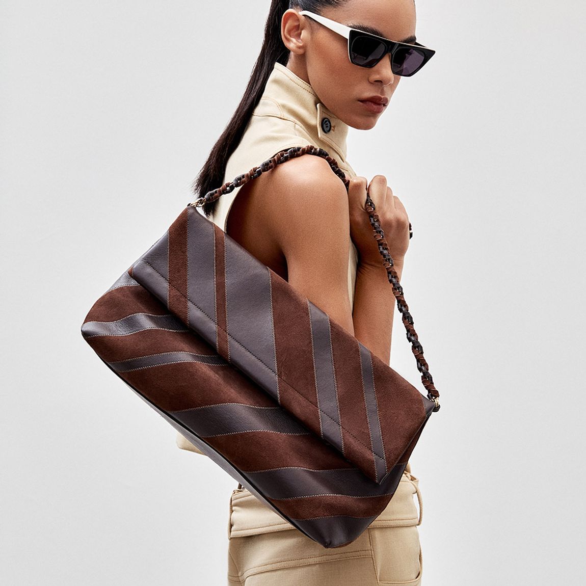 Bolsa Couro Corrente Hazel