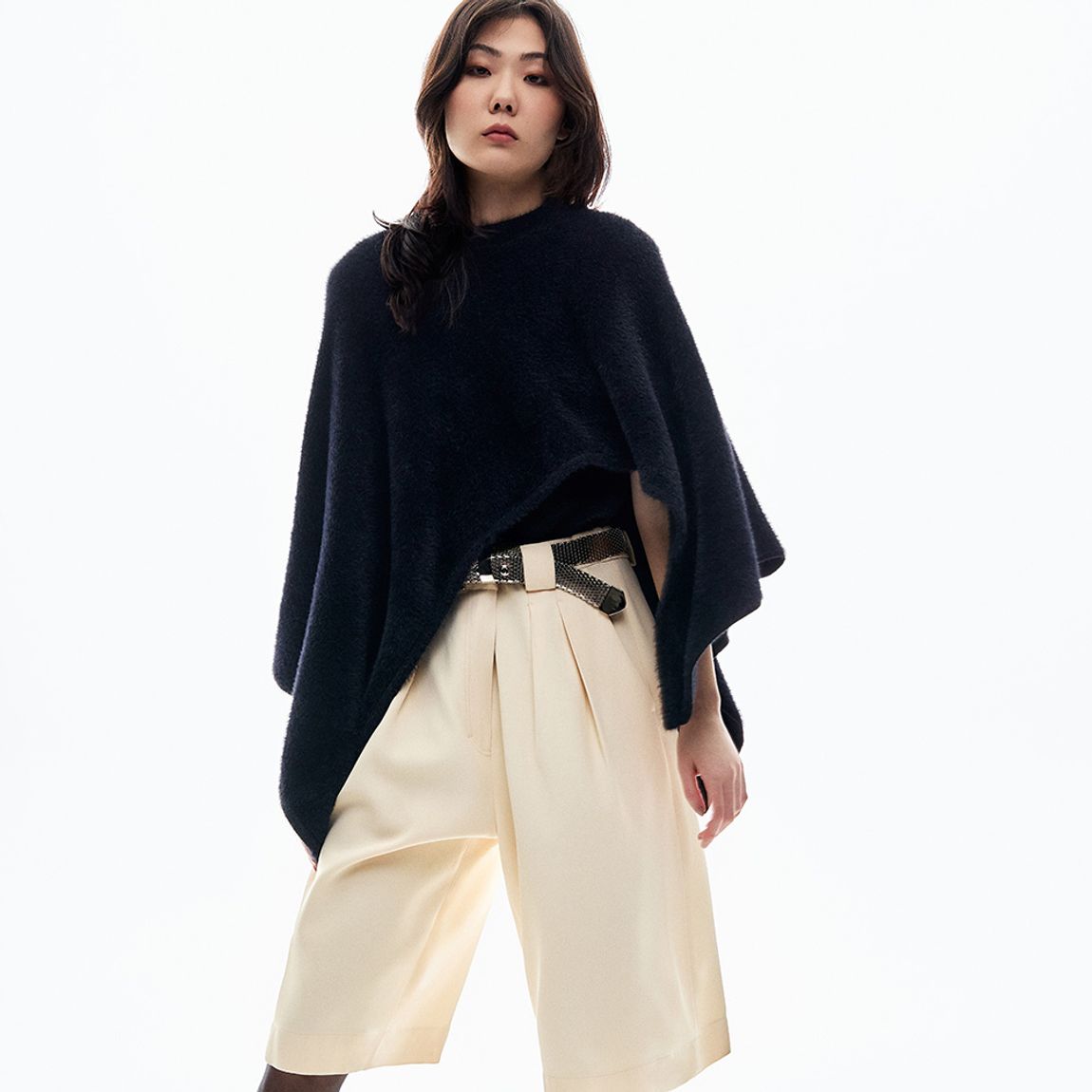 Blusa Tricot Poncho Rosalia