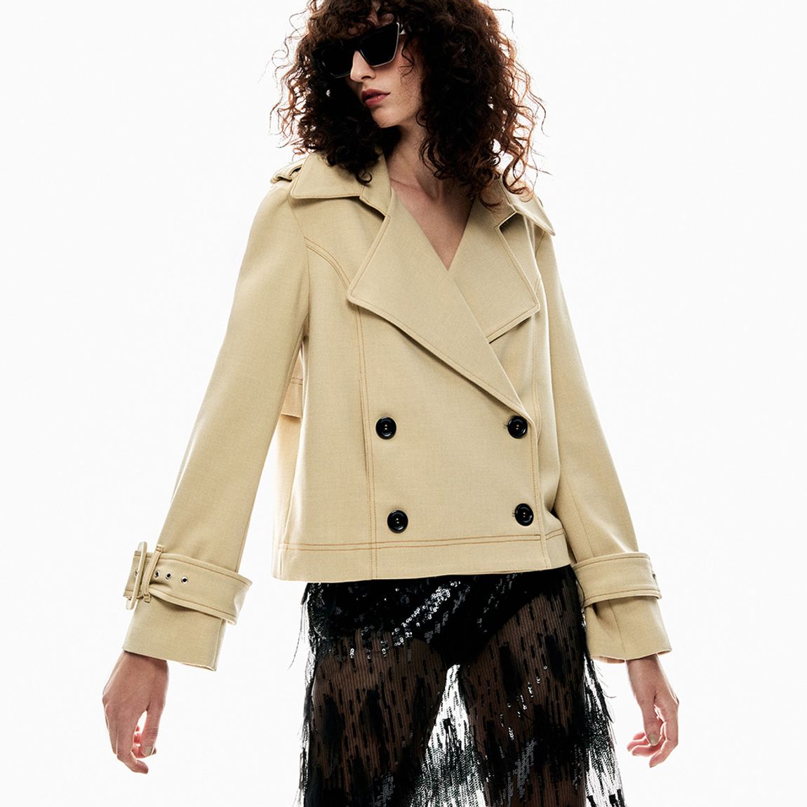 Trench Coat Alfaiataria Double Dione