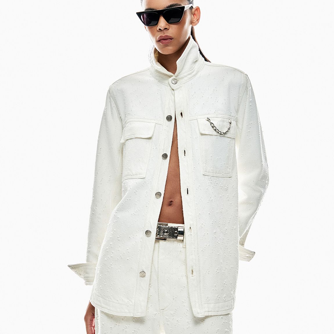 Camisa Bouclé Denim Bruna