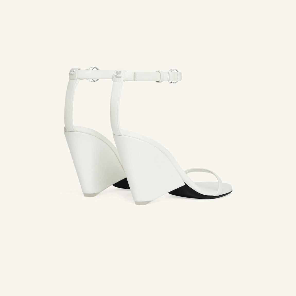 Sandália Oblique Leather Courrèges