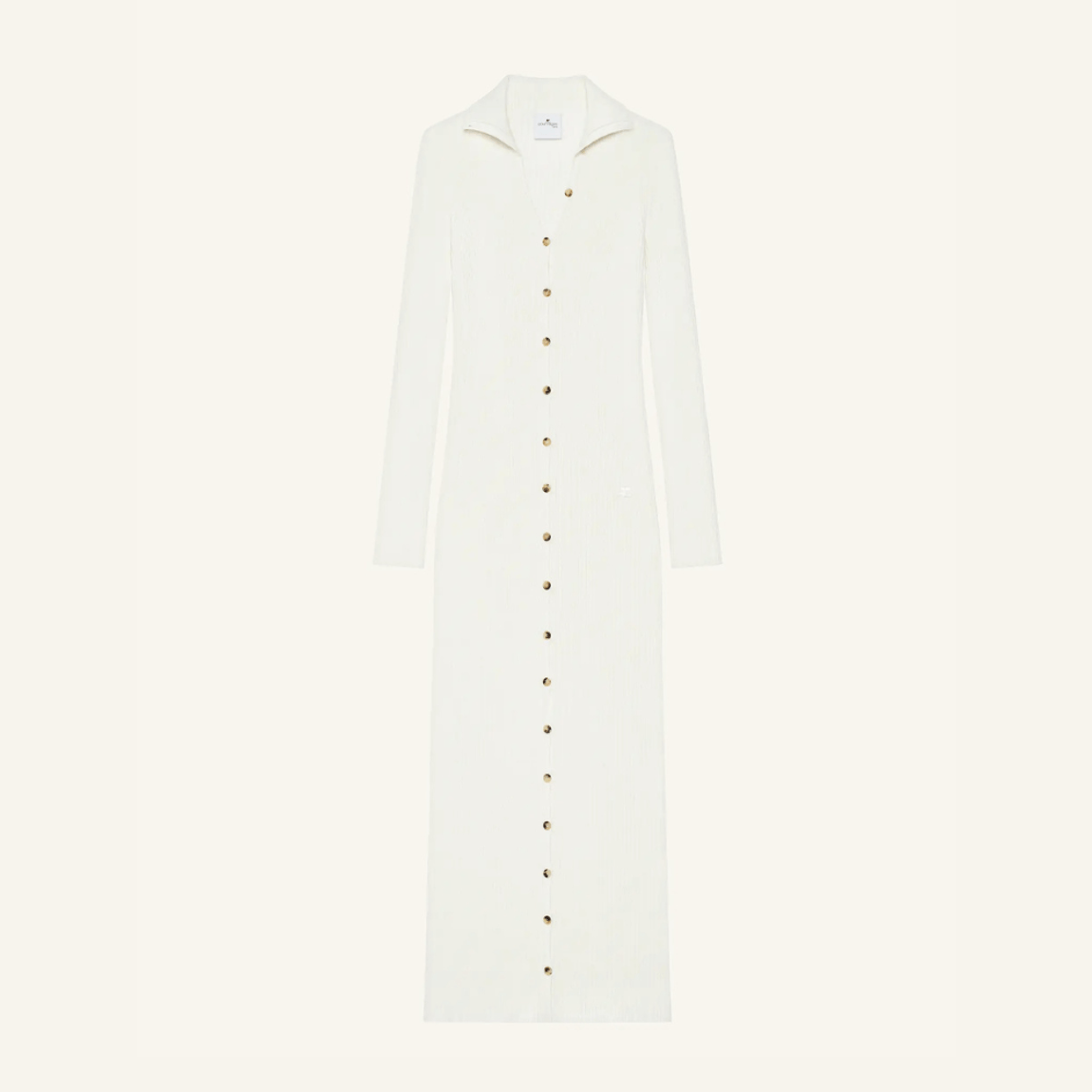 Vestido Longo Light Rib Cardigan Courrèges