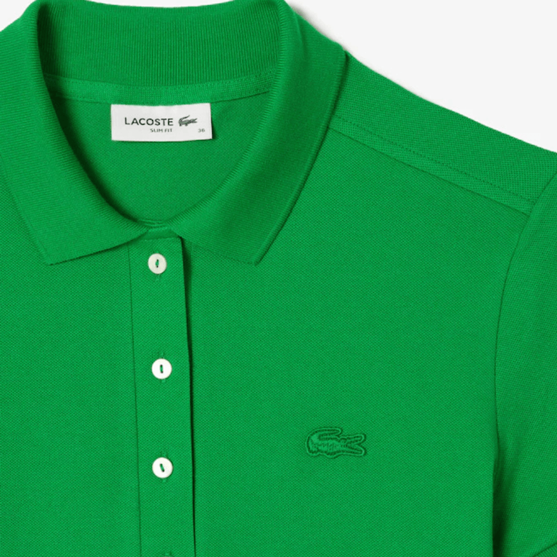 Polo Slim Fit Com Botão Lacoste