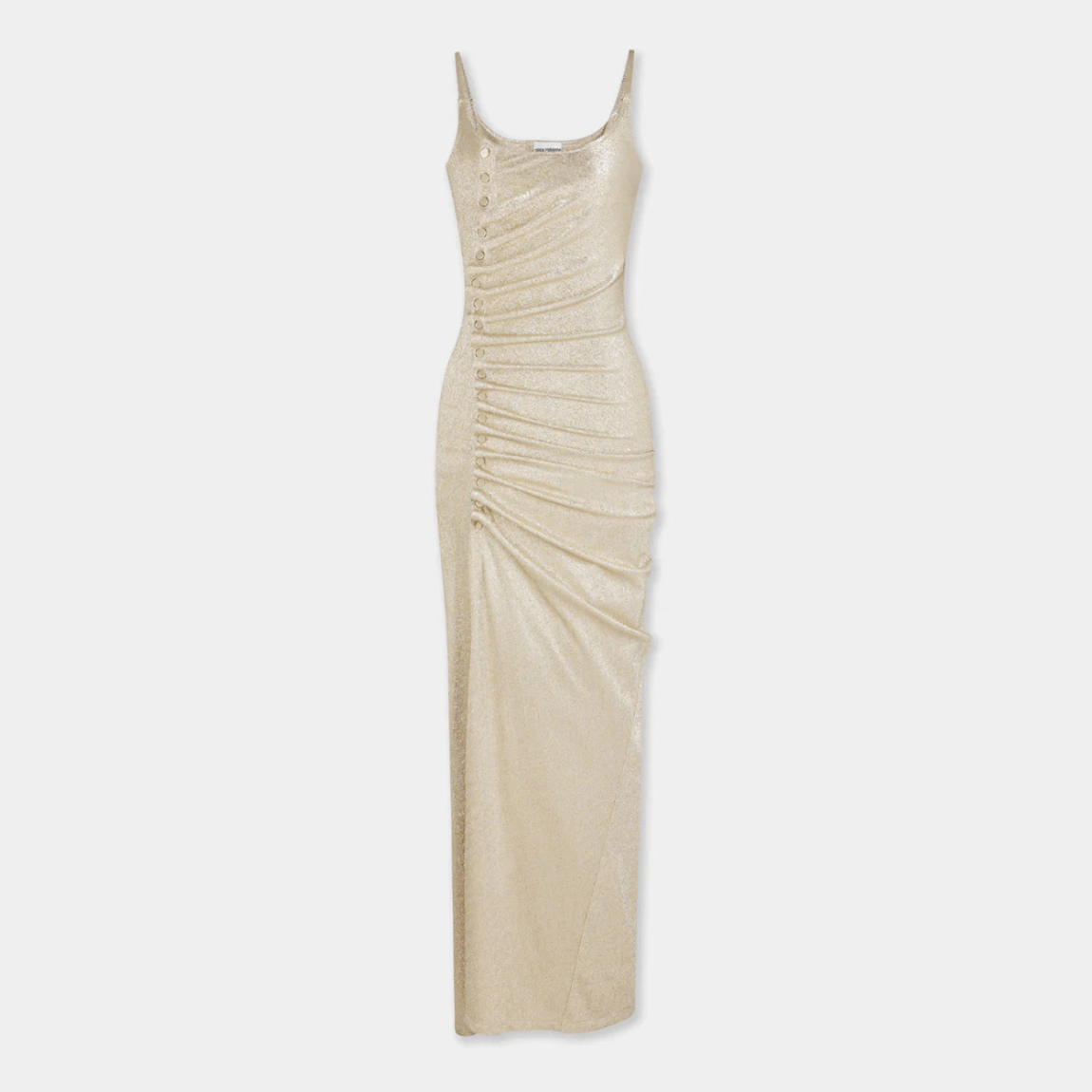 Vestido Lurex Dourado Rabanne