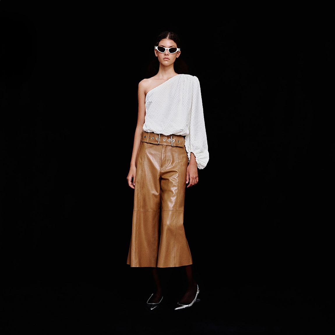 Calça Couro Pantacourt Naomi