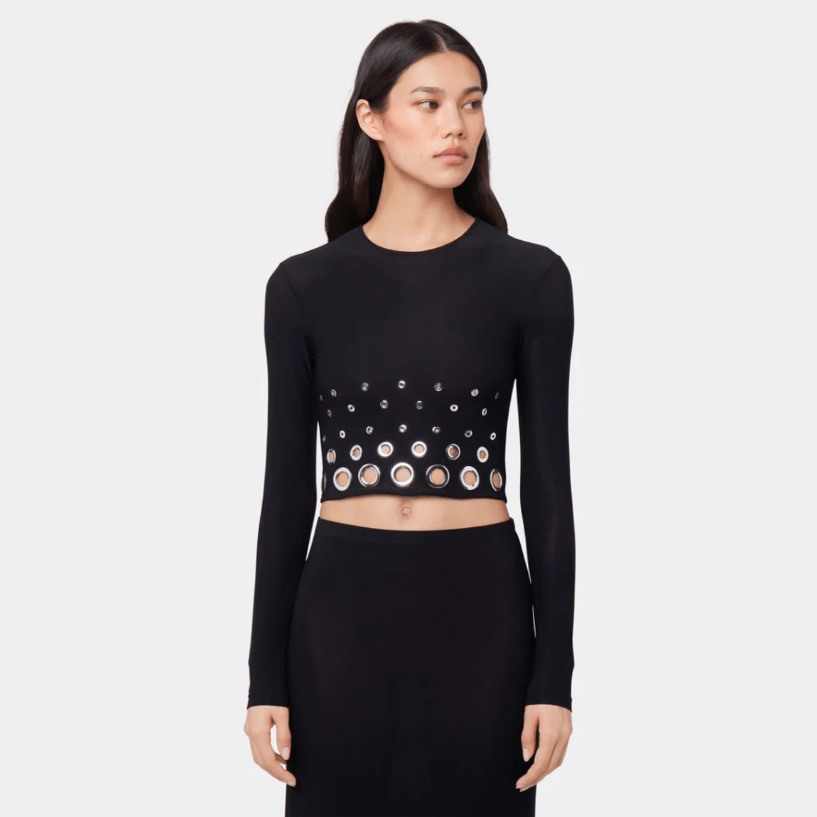 Top Cropped Ilhós Rabanne