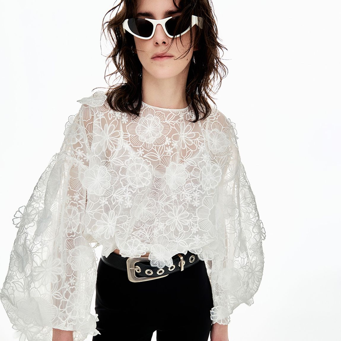 Blusa Bordado Flower Fabi