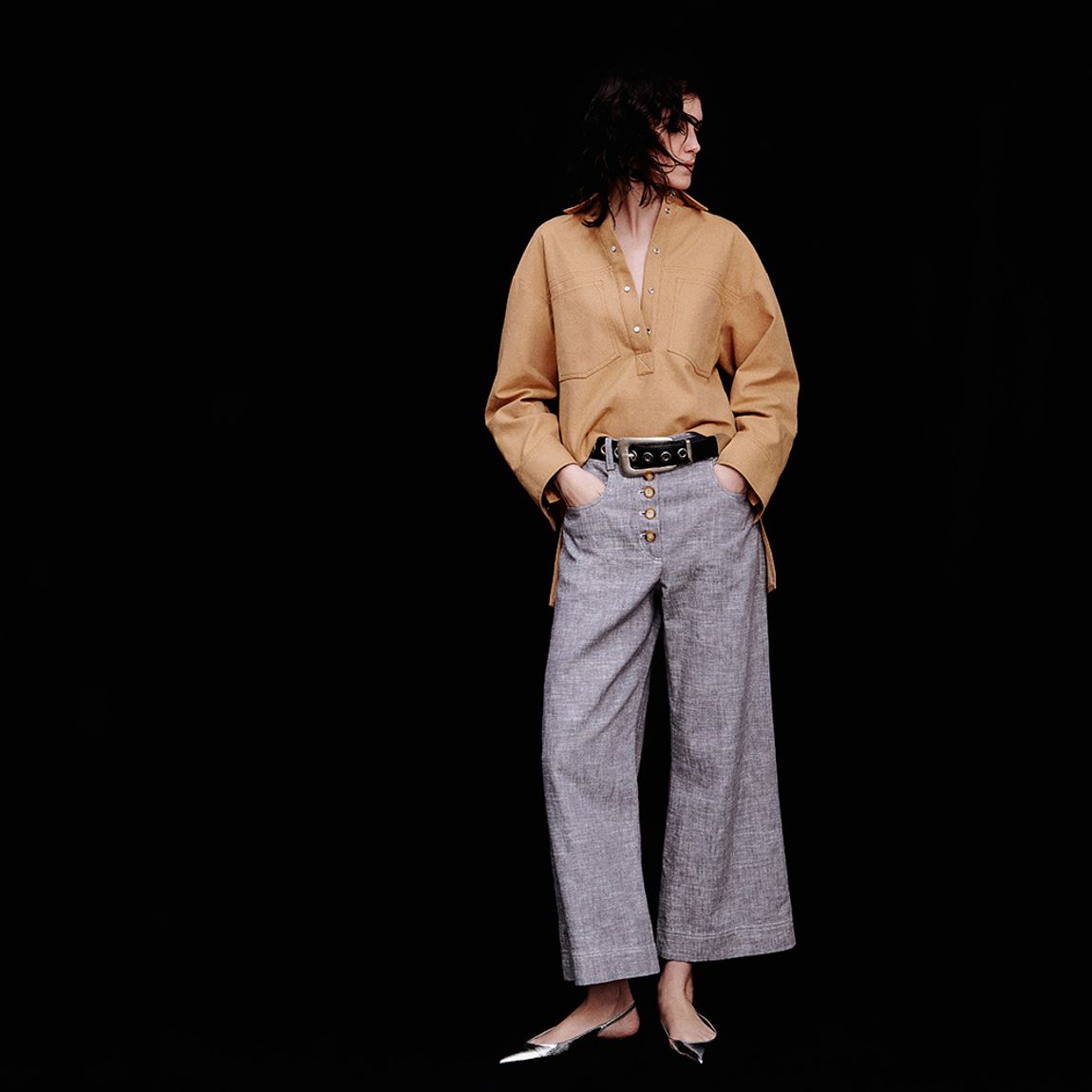 Calça Alfaiataria Denim Marrie