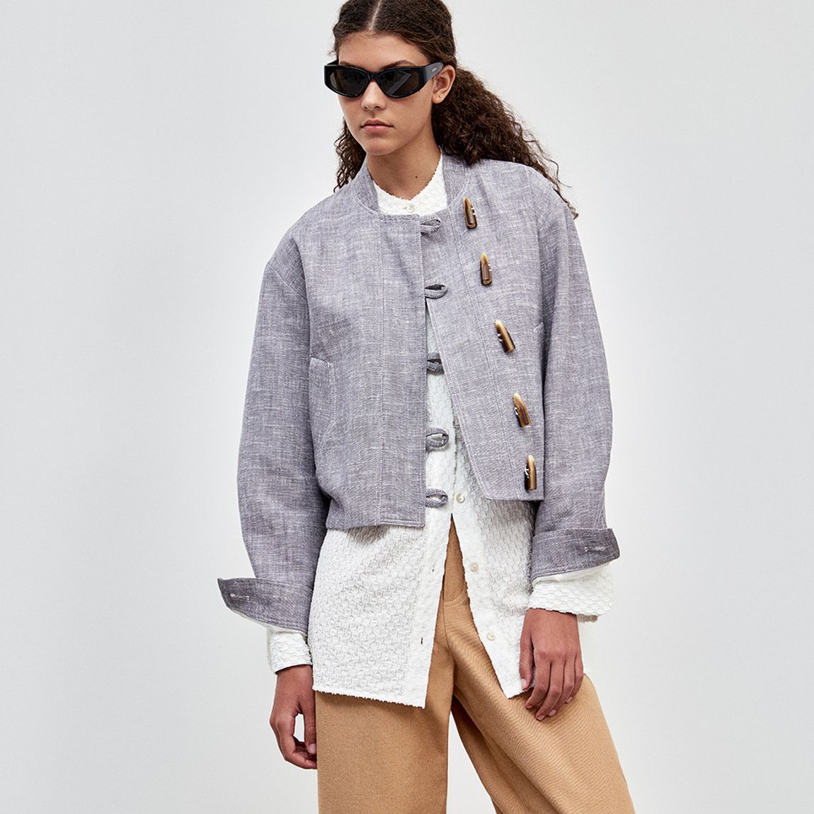 Jaqueta Alfaiataria Denim Megon