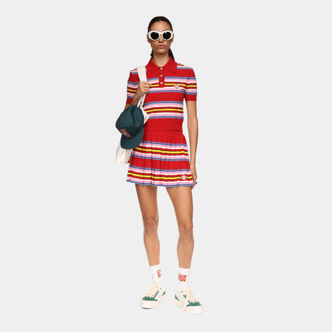 Saia Striped Pleated Casablanca