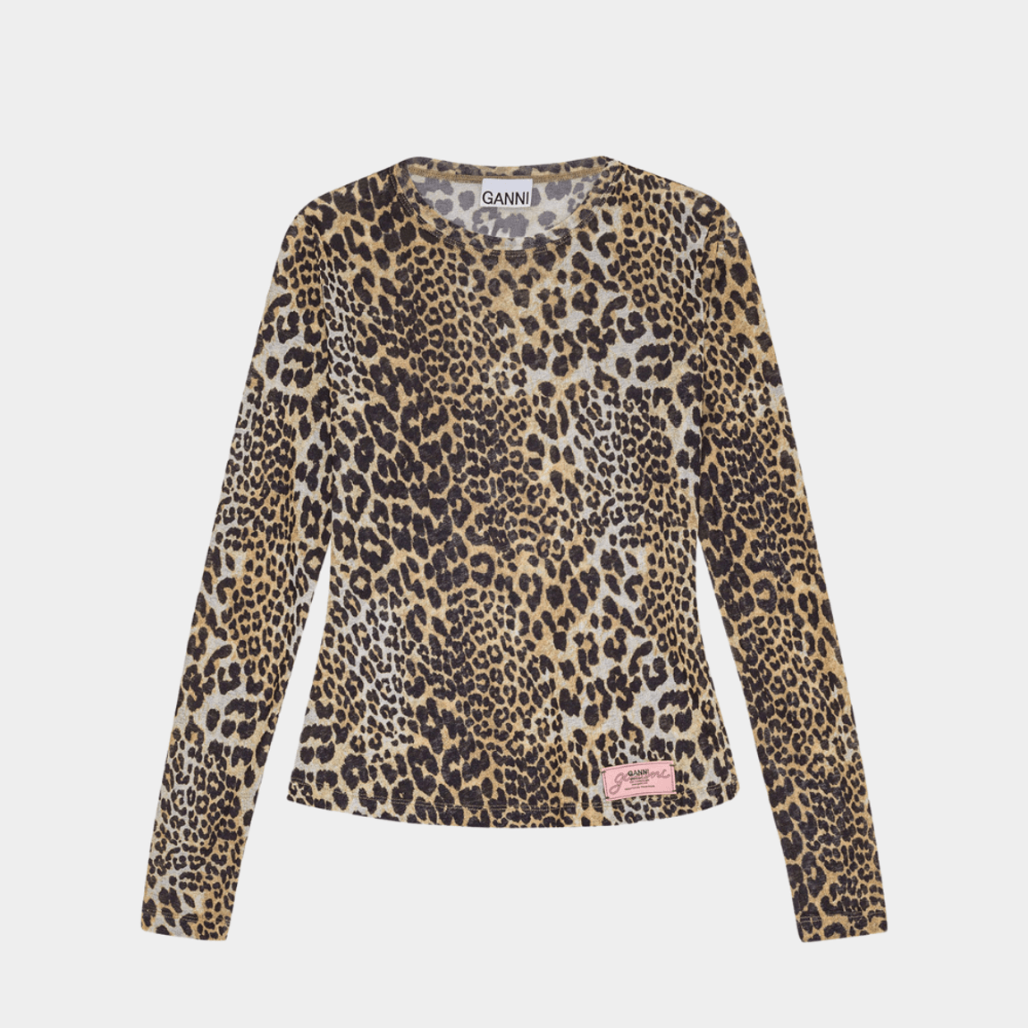 Blusa Printed Marl Mesh Ganni