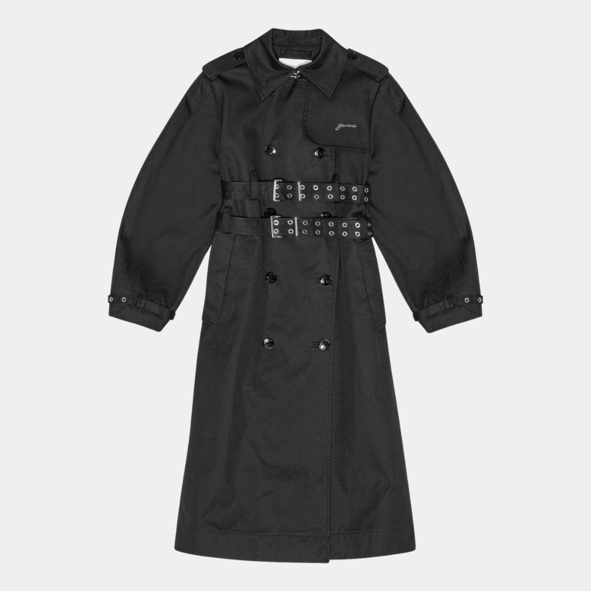 Trench Coat Bonded Cotton Ganni