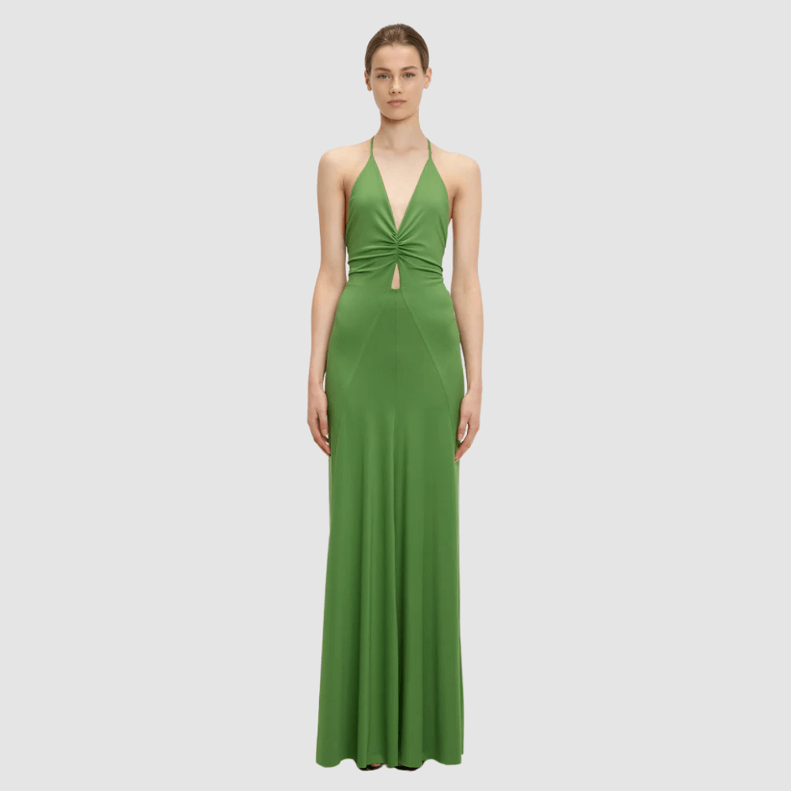 Vestido v Neck Cami Longo Victoria Beckham