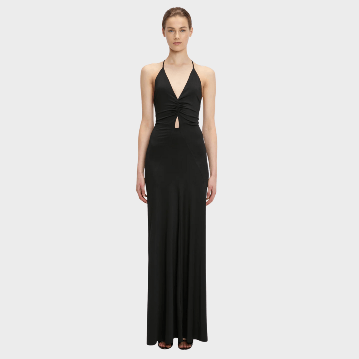 Vestido v Neck Cami Longo Victoria Beckham
