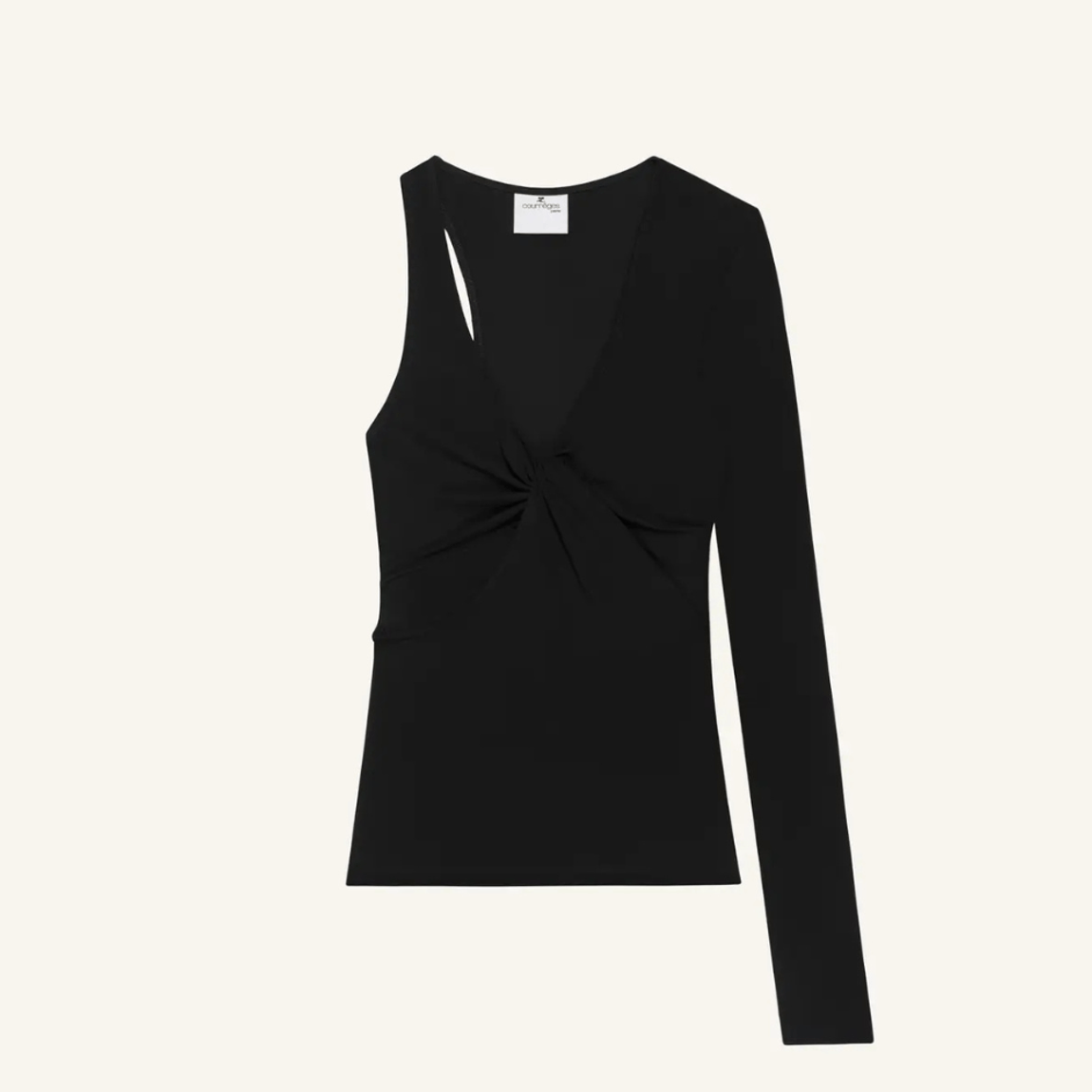 Blusa Twist Asymmetrical Jersey Courrèges