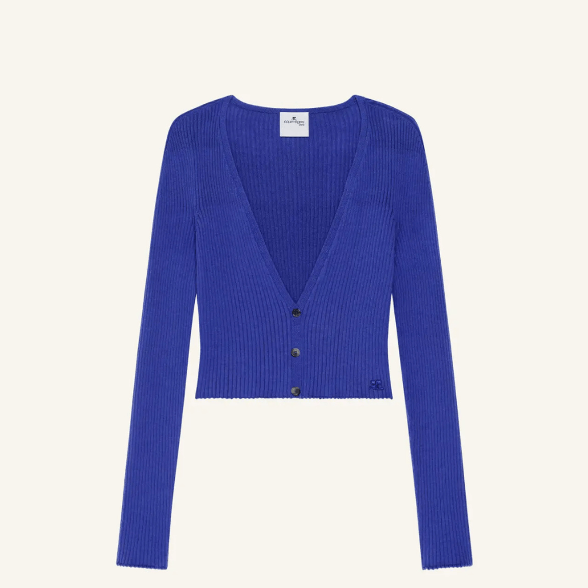 Cardigan Solar Light Rib Courrèges