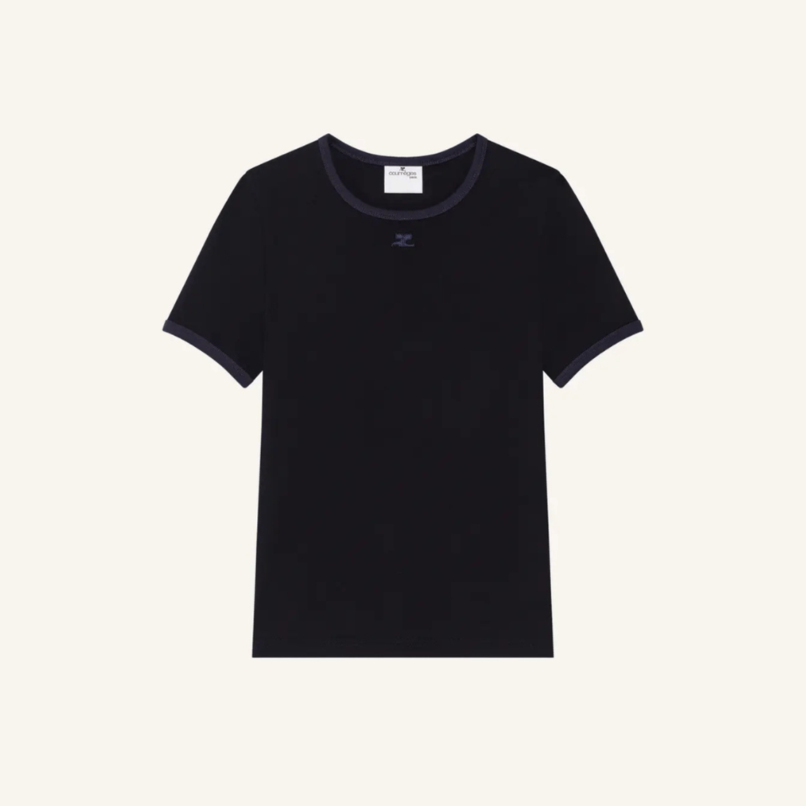 T-Shirt Signature Contrast Courrèges