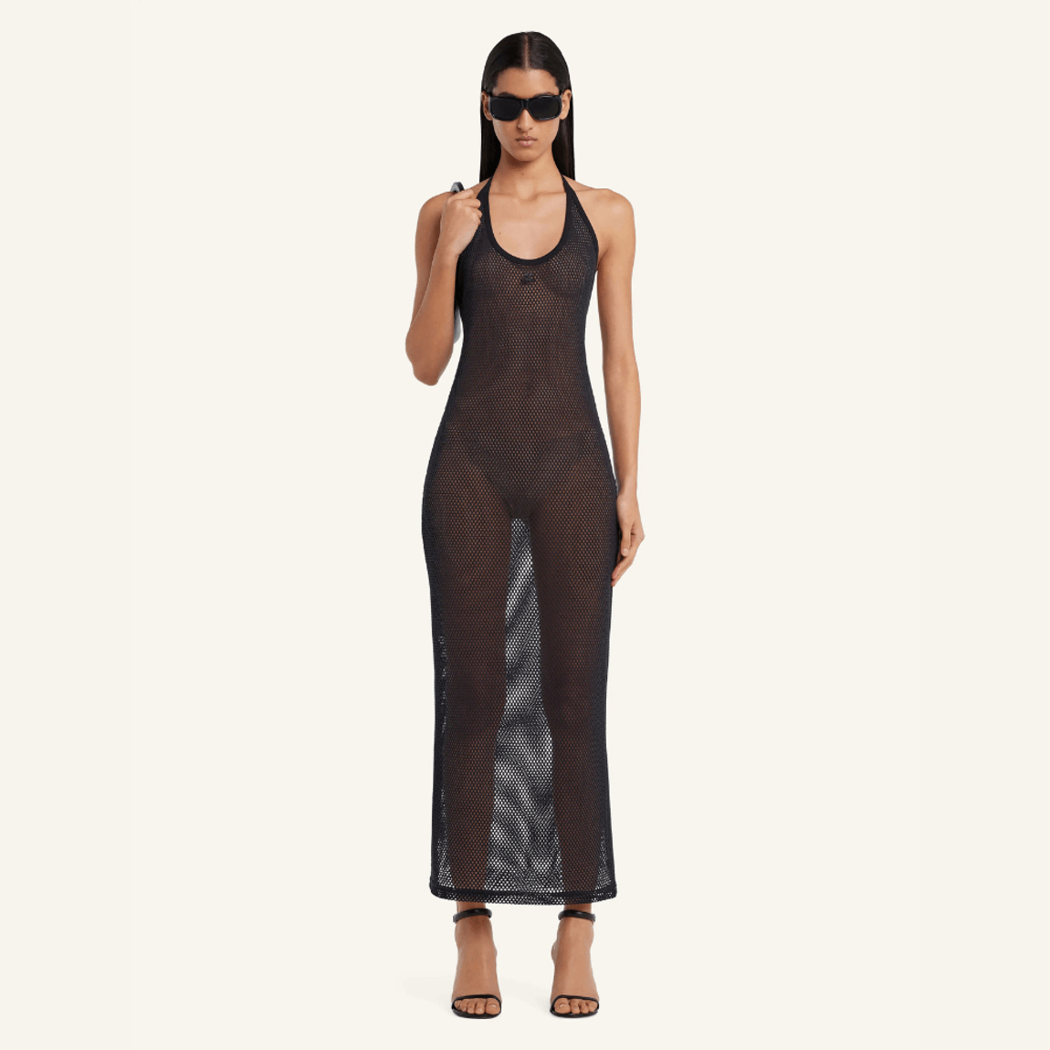 Vestido Longo Holistic Mesh Courrèges