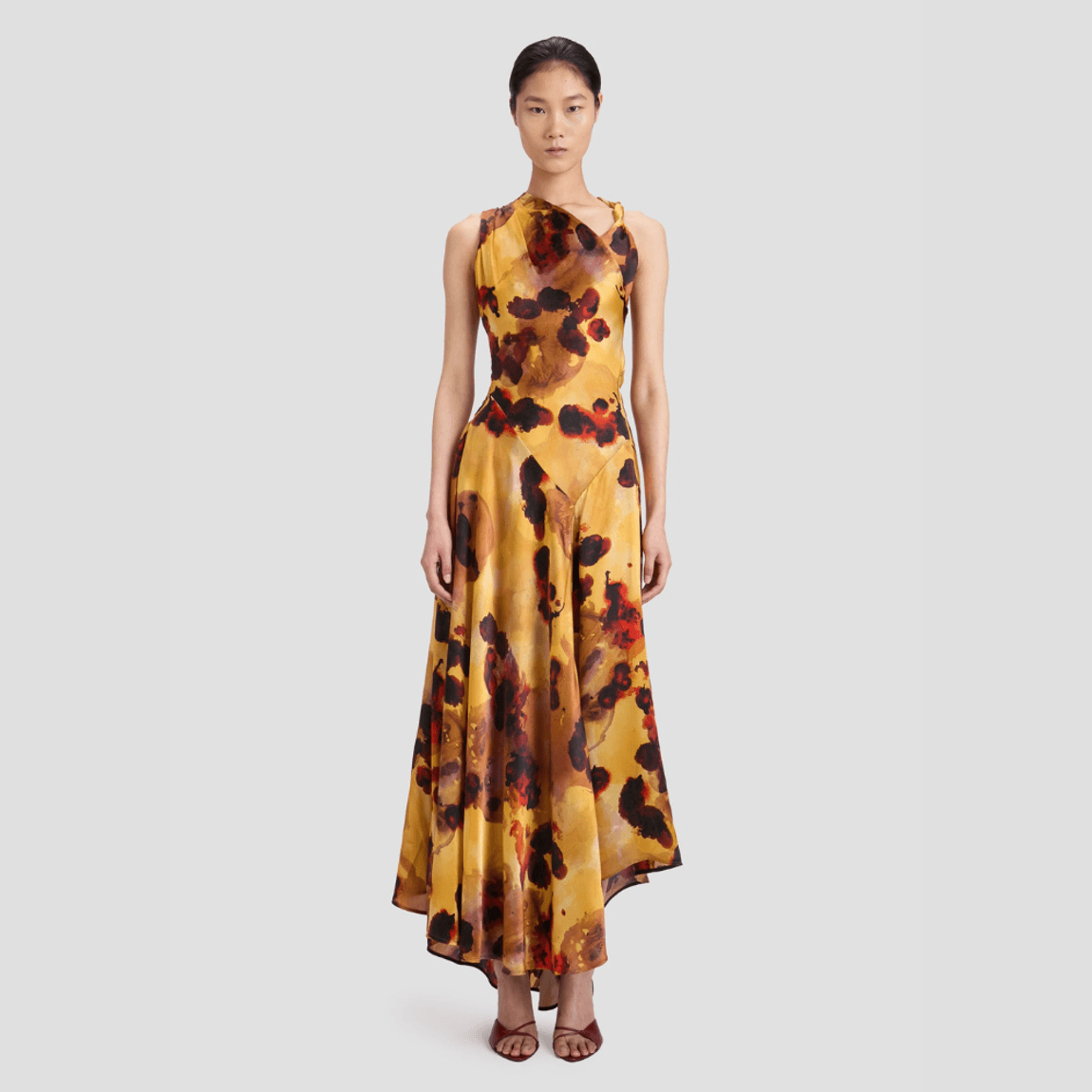 Vestido Sleeveless Draped Midi Victoria Beckham