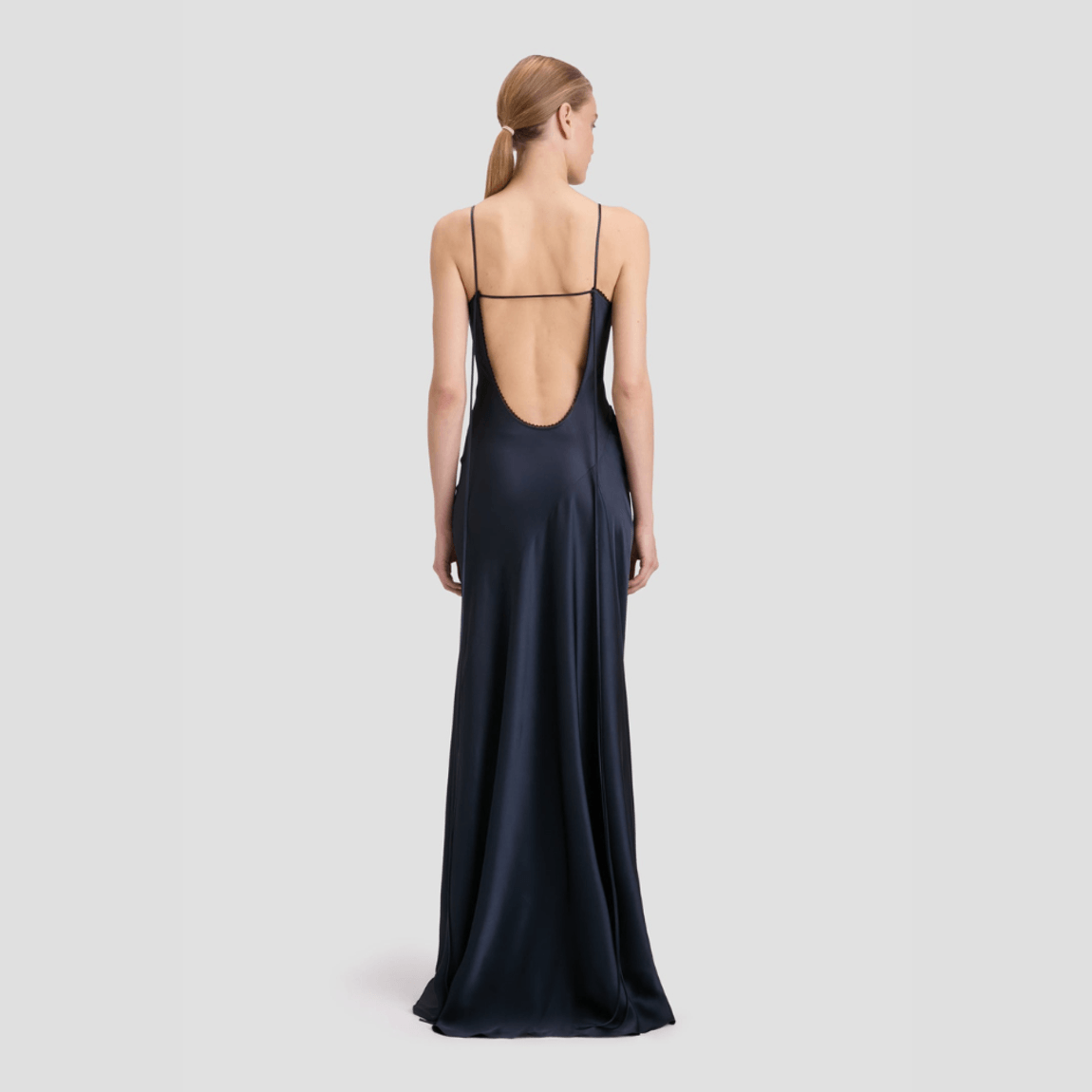 Vestido Lace Detail Cami Floor Length Victoria Beckham