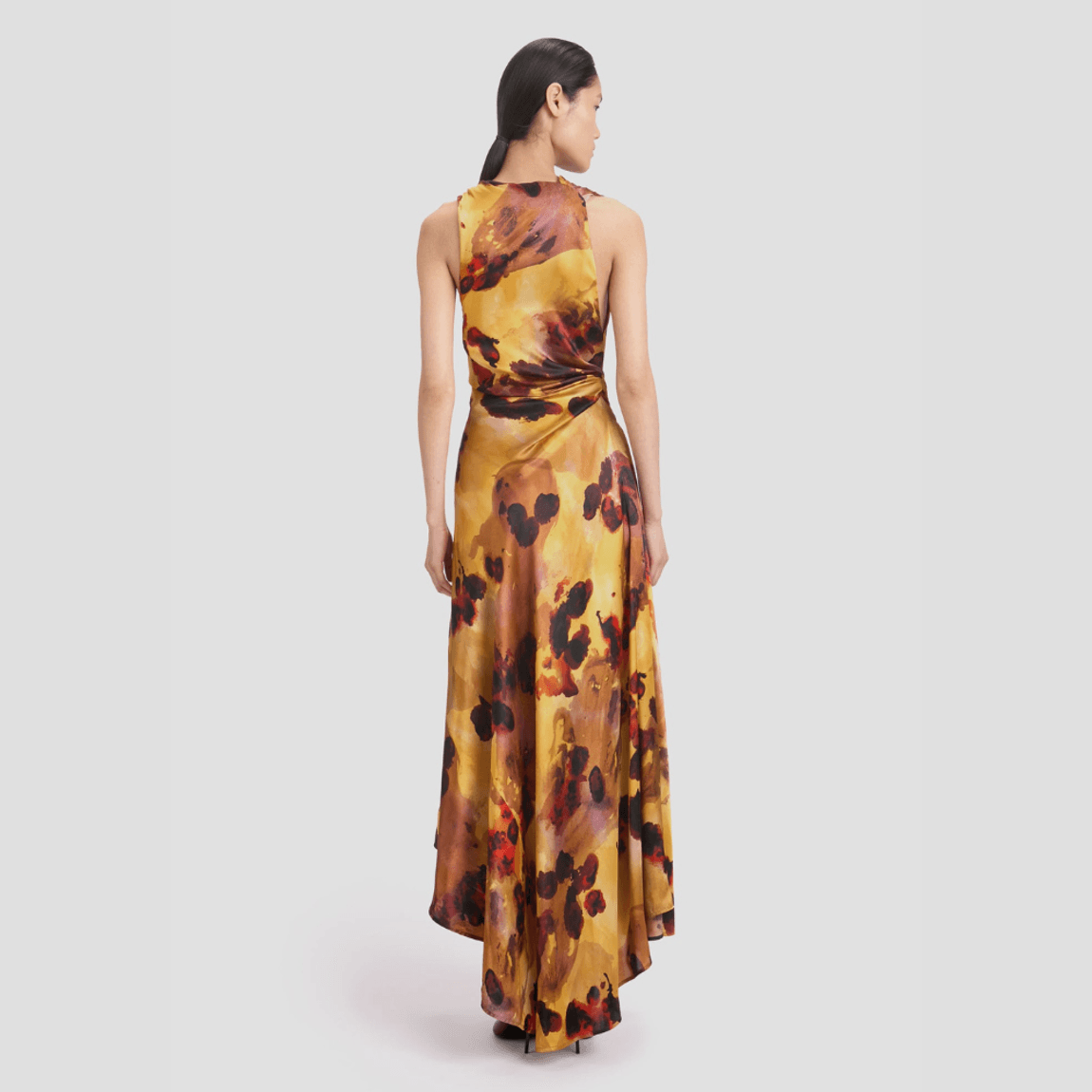 Vestido Sleeveless Draped Midi Victoria Beckham