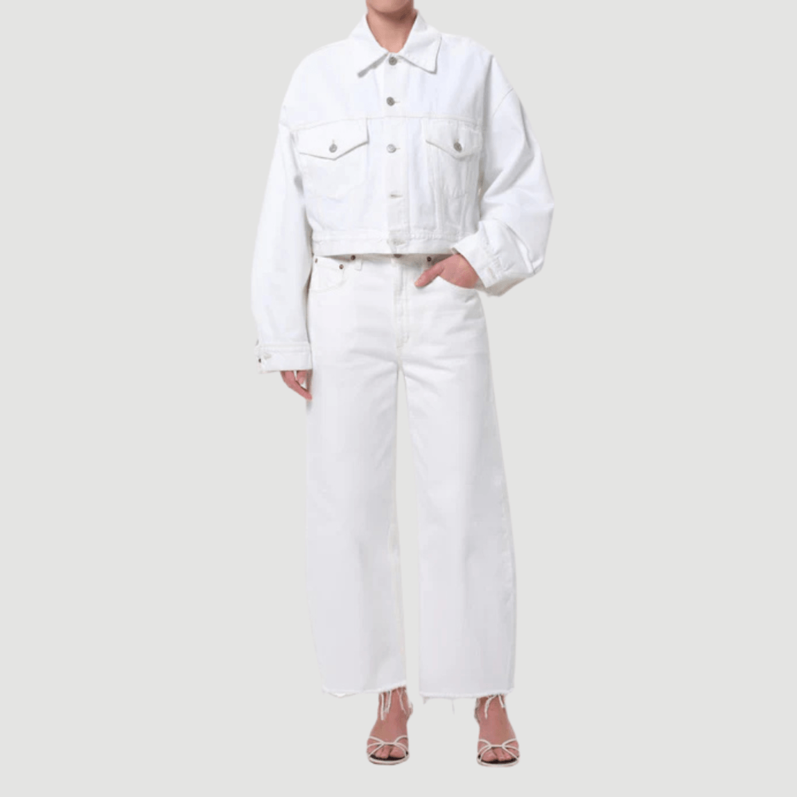 Calça Jeans Low Curve Fray Agolde